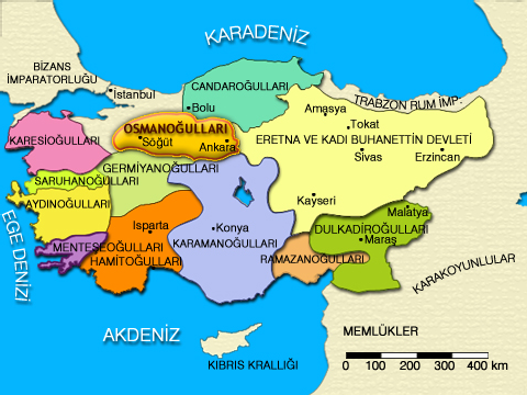 Anadolu Beylikleri Haritası